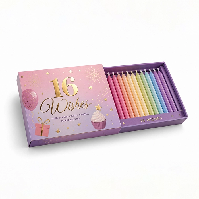 Buy Custom 16 Wishes Candle Boxes with Logo | TheCustomBoxes UK